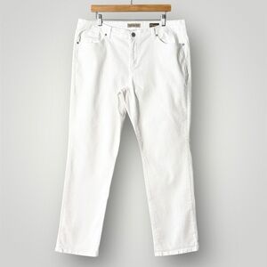 VINTAGE AMERICA BLUES Boho Straight Denim Jean | White | Size 16 /‎ 33